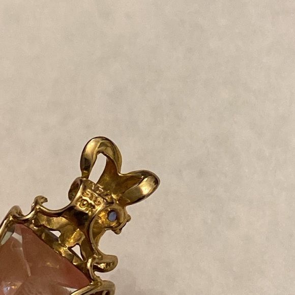 10k yellow gold, 5.43 Ct total weight Prasiolite slide pendant - Picture 8 of 16